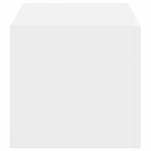 Стенен ТВ шкаф LINEA с вертикално фрезован фронт, бял гланц, 60 x 31 x 29,5 см