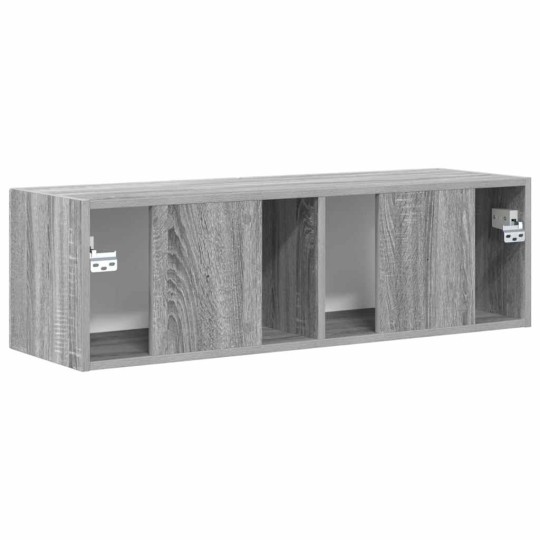 Стенен ТВ шкаф LINEA с вертикално фрезован фронт, сив дъб сонома, 98 x 31 x 29,5 см