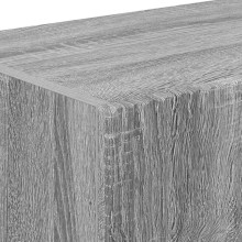 Стенен ТВ шкаф LINEA с вертикално фрезован фронт, сив дъб сонома, 98 x 31 x 29,5 см