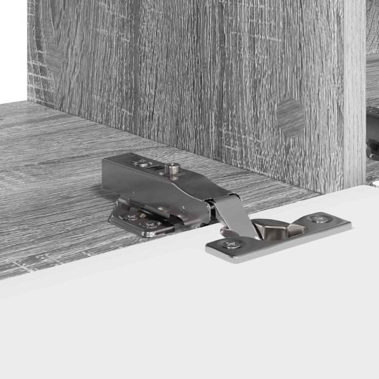 Стенен ТВ шкаф LINEA с вертикално фрезован фронт, сив дъб сонома, 98 x 31 x 29,5 см