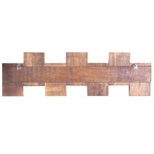 Стенна закачалка със 7 куки, масивна регенерирана дървесина, 78 x 23 x 10 см