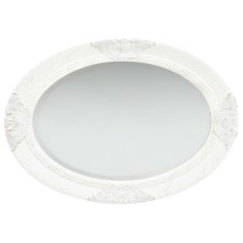 Стенно огледало с бяла барокова рамка от масивно дърво 50 x 70 см