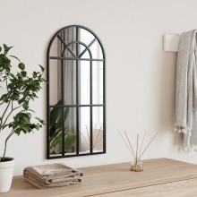 Стенно огледало с черна метална арка 30 x 60 см