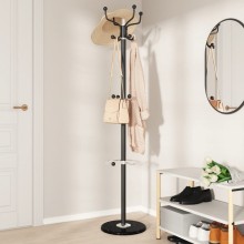 Стояща закачалка ENTRY, черна, ⌀ 37 см, височина 180 см