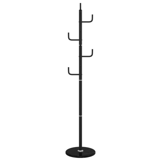 Стояща закачалка HOOK, черна, ⌀ 37 см, височина 183 см