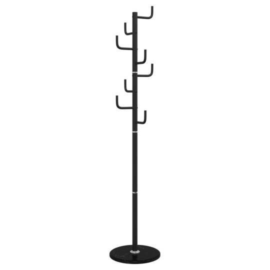 Стояща закачалка HOOK, черна, ⌀ 37 см, височина 183 см