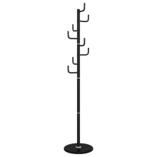 Стояща закачалка HOOK, черна, ⌀ 37 см, височина 183 см