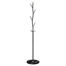 Стояща закачалка TWIG, черна, ⌀ 37 см, височина 177 см