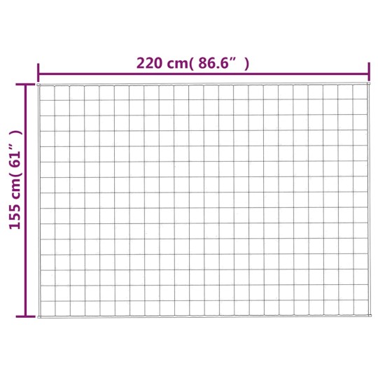 Тежко одеяло сиво 155x220 см 11 кг