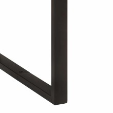 Трапезна маса в стил Industrial Modern, естествено масивно акациево дърво и черна стомана, 140 x 70 см