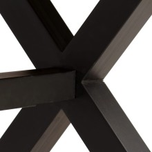 Трапезна маса в стил Industrial Modern, естествено масивно акациево и мангово дърво и черна стомана, 180 x 90 см