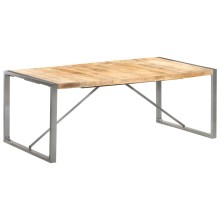 Трапезна маса в стил Industrial Modern, естествено масивно мангово дърво и сива стомана, 200 x 100 см