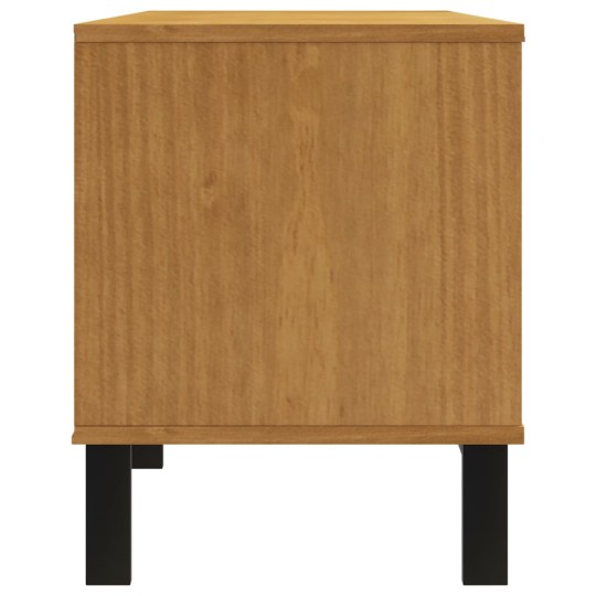 ТВ шкаф FLAM от масивна борова дървесина, кафяв, 158 x 40 x 50 см