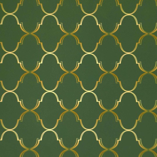 ТВ шкаф GELEEN с изумруден геометричен принт върху фронтовете, с 2 врати, дъб сонома, 69 x 33 x 50 см