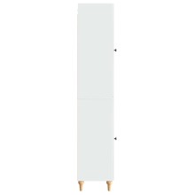 Висок модулен шкаф ARCO с фрезовани фронтове, бял гланц, 33 x 34,5 x 180 см
