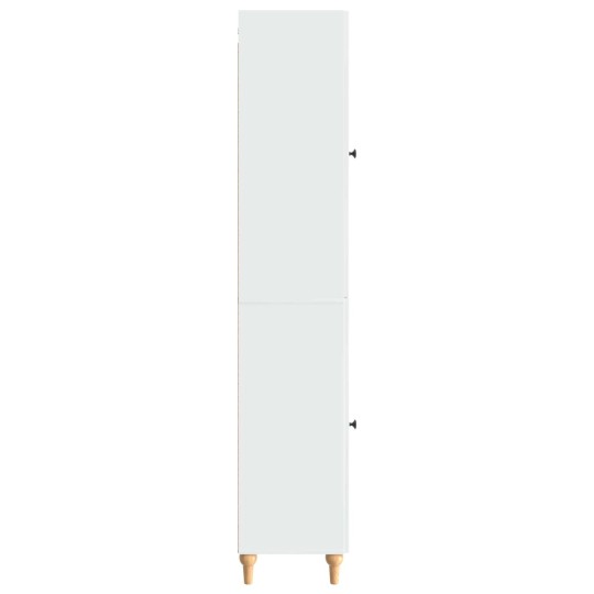 Висок модулен шкаф ARCO с фрезовани фронтове, бял гланц, 33 x 34,5 x 180 см