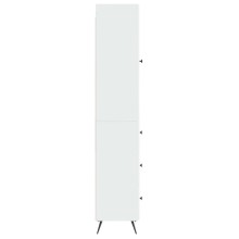 Висок модулен шкаф с врата и 3 чекмеджета, бял гланц, 34,5 x 34,5 x 180 см