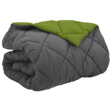 Зимна двулицева олекотена завивка Color Arctic с полиестерен пълнеж, 450 г/м², в зелено и антрацит