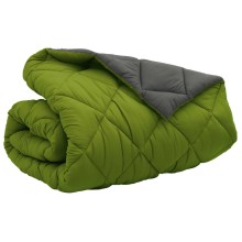 Зимна двулицева олекотена завивка Color Arctic с полиестерен пълнеж, 450 г/м², в зелено и антрацит