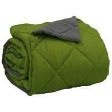 Зимна двулицева олекотена завивка Color Comfort с полиестерен пълнеж, 300 г/м², в зелено и антрацит