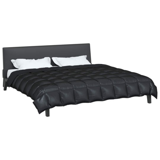 Зимна олекотена завивка Silky Warm с полиестерен пълнеж, 450 г/м², черна
