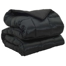 Зимна олекотена завивка Silky Warm с полиестерен пълнеж, 450 г/м², черна