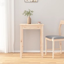 Бистро маса в стил Scandinavian, чамова дървесина масив с необработен финиш, 55 x 55 см