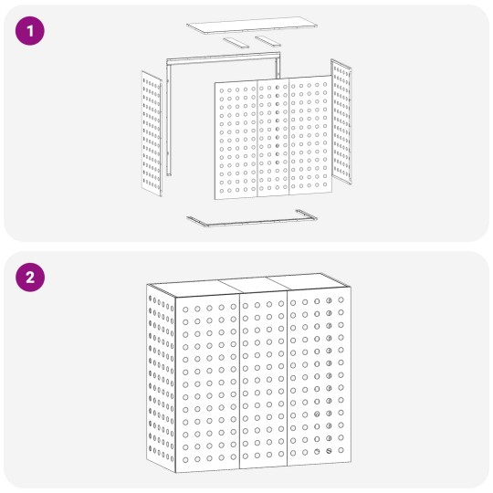 Декоративна кутия за климатик ORBIO, патиниран кафяв