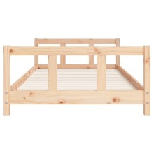 Детско легло Монтесори от масивна борова дървесина, натурално, 90 x 200 см