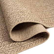 Килим ZIZUR, имитация на юта, правоъгълна шарка, за закрито и открито, кафяв