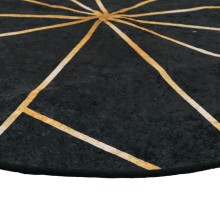 Кръгъл килим MARSA Геометрична абстракция Black & Gold