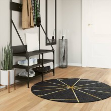 Кръгъл килим MARSA Геометрична абстракция Black & Gold