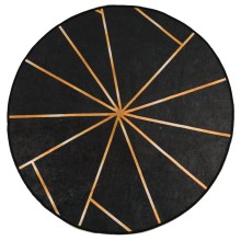 Кръгъл килим MARSA Геометрична абстракция Black & Gold
