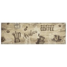 Кухненско килимче Coffee, кафяво, 60x180 см, кадифе