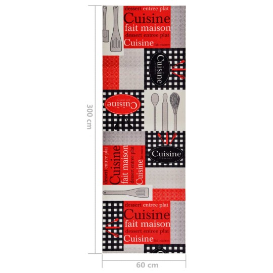 Кухненско килимче Cuisine Retro Print, 60x300 см