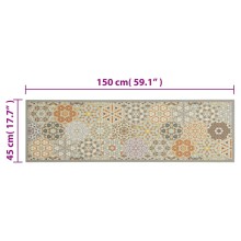 Кухненско килимче шестоъгълници пастел 45x150 см кадифе