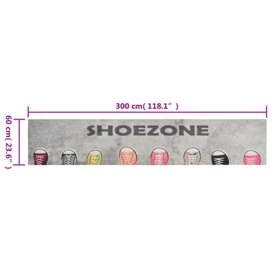 Кухненско килимче Shoezone, 60x300 см, кадифе
