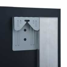 LED стенно огледало за баня със странично осветление и квадратен мотив, 60x80 см