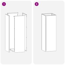 Метална поставка за чадъри MINIMAL, цвят антрацит, 15,5 x 15,5 x 49 см