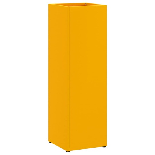 Метална поставка за чадъри MINIMAL, цвят горчица, 15,5 x 15,5 x 49 см