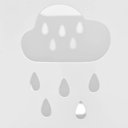 Метална поставка за чадъри RAIN, бяла, ⌀ 20 см, височина 48,5 см