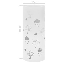 Метална поставка за чадъри RAIN, бяла, ⌀ 20 см, височина 48,5 см