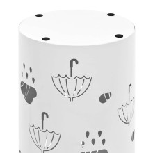 Метална поставка за чадъри RAIN, бяла, ⌀ 20 см, височина 48,5 см