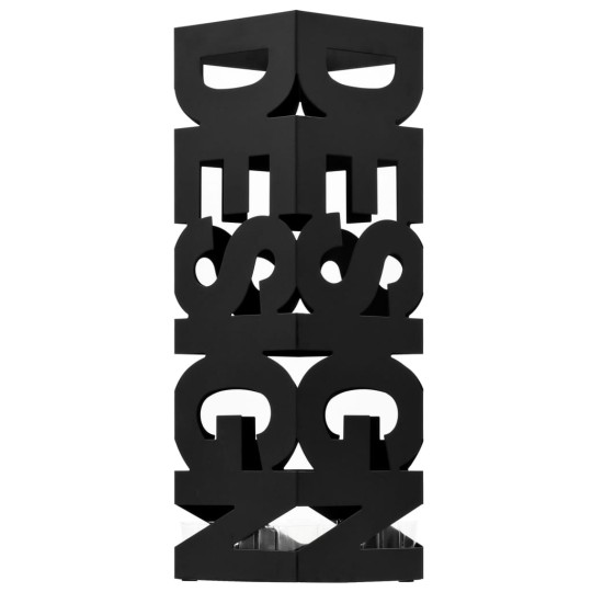 Метална поставка за чадъри TYPO, черна, 15,5 x 15,5 x 48,5 см