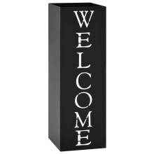 Метална поставка за чадъри WELCOME, черна, 15,5 x 15,5 x 48,5 см