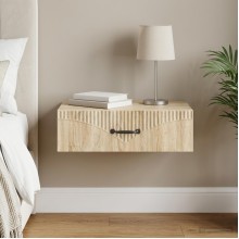 Нощно шкафче ONDA с монтаж на стена и чекмедже, дъб сонома, 59 x 34,5 x 17 см