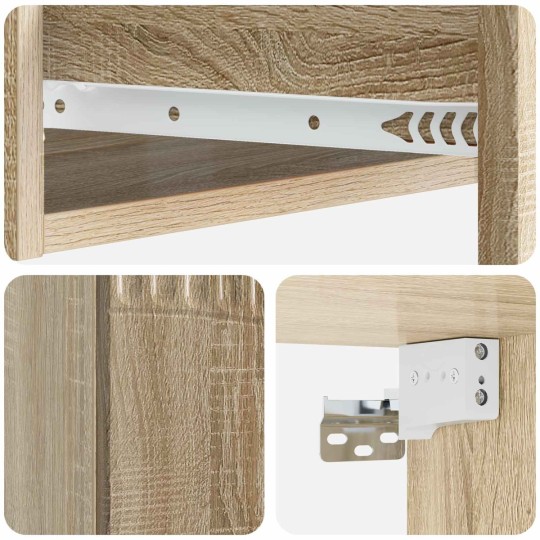 Нощно шкафче ONDA с монтаж на стена и чекмедже, дъб сонома, 59 x 34,5 x 17 см