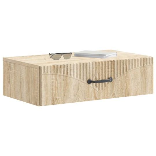 Нощно шкафче ONDA с монтаж на стена и чекмедже, дъб сонома, 59 x 34,5 x 17 см