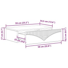 Нощно шкафче ONDA с монтаж на стена и чекмедже, дъб сонома, 59 x 34,5 x 17 см