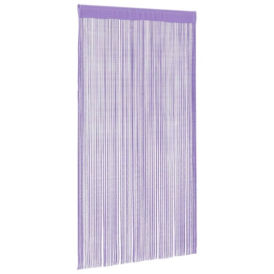 Пердета с ресни в цвят лилав за тръбен корниз, 2 бр., 140 x 250 см